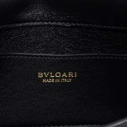 Bvlgari Black Leather Flap Crossbody Bag