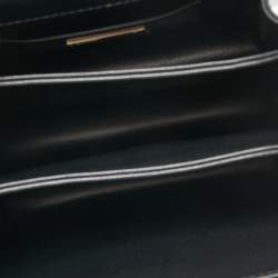 Pre Owned Bvlgari Black Million Chain Motif Leather Serpenti Forever Top Handle Bag