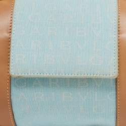 مملوكة مسبقًا Bvlgari Brown/Light Beige Logo Mania Canvas and Leather Cylinder Bag