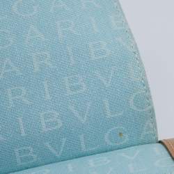 مملوكة مسبقًا Bvlgari Brown/Light Beige Logo Mania Canvas and Leather Cylinder Bag