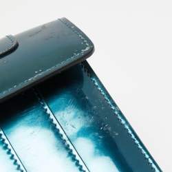 Pre Owned Bvlgari Green Patent Leather Medium Serpenti Forever Flap Shoulder Bag