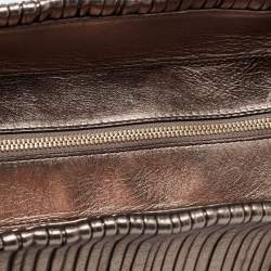 Pre Owned Bvlgari Metallic Leather Monte Chain Shopper Tote