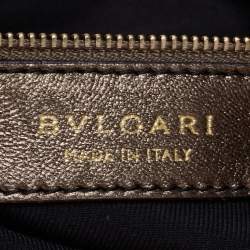 Pre Owned Bvlgari Metallic Leather Monte Chain Shopper Tote
