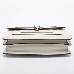 Bvlgari Off White Leather Medium Serpenti Forever Shoulder Bag