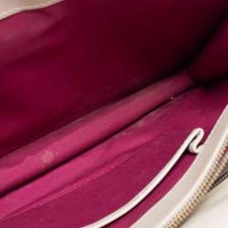 Bvlgari Off White Leather Medium Serpenti Forever Shoulder Bag