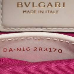 Bvlgari Off White Leather Medium Serpenti Forever Shoulder Bag