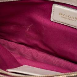 Bvlgari Off White Leather Medium Serpenti Forever Shoulder Bag