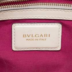 Bvlgari Off White Leather Medium Serpenti Forever Shoulder Bag