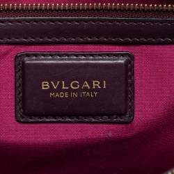 Bvlgari Purple Leather Medium Serpenti Forever Flap Shoulder Bag