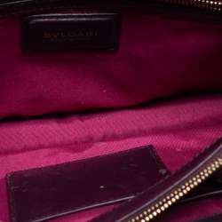 Bvlgari Purple Leather Medium Serpenti Forever Flap Shoulder Bag