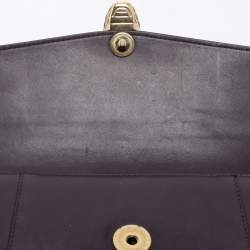 Bvlgari Purple Leather Medium Serpenti Forever Flap Shoulder Bag