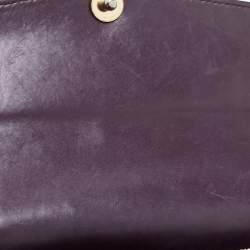 مملوكة مسبقًا Bvlgari Plum Leather Medium Serpenti Forever Shoulder Bag