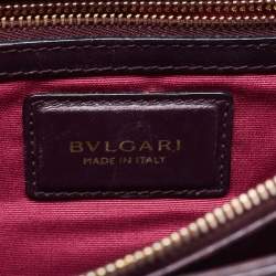 مملوكة مسبقًا Bvlgari Plum Leather Medium Serpenti Forever Shoulder Bag