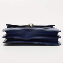 Bvlgari Blue Leather Medium Serpenti Forever Shoulder Bag