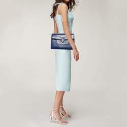 Bvlgari Blue Leather Medium Serpenti Forever Shoulder Bag