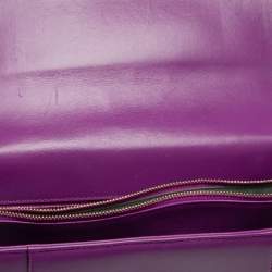 Pre Owned Bvlgari Purple Leather Large Serpenti Forever Shoulder Bag