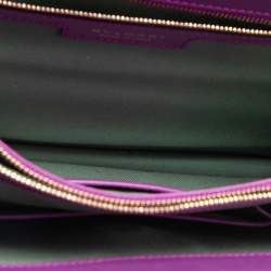 Pre Owned Bvlgari Purple Leather Large Serpenti Forever Shoulder Bag