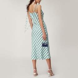 Pre Owned Bvlgari Blue Leather Small Serpenti Forever Shoulder Bag