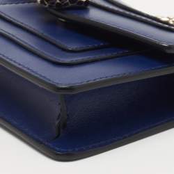 Pre Owned Bvlgari Blue Leather Small Serpenti Forever Shoulder Bag