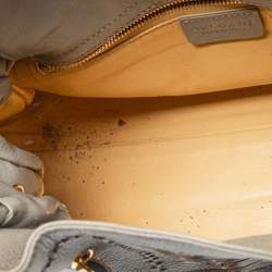 مملوكة مسبقًا Bvlgari Grey Cognac Woven Leather Satchel