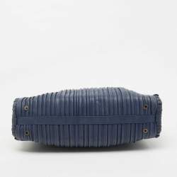 مملوكة مسبقًا حقيبة بلغاري تينا تويستينو جلد نعام بنية فاتحة