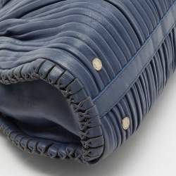 مملوكة مسبقًا حقيبة بلغاري تينا تويستينو جلد نعام بنية فاتحة