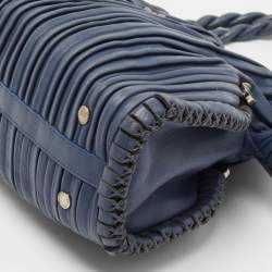 مملوكة مسبقًا حقيبة بلغاري تينا تويستينو جلد نعام بنية فاتحة