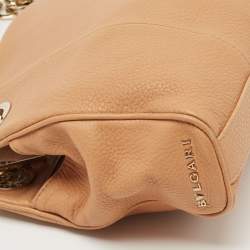 Bvlgari Beige Leather Monete Satchel