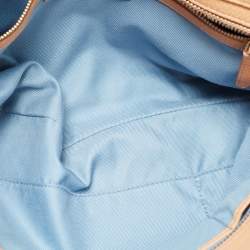 Bvlgari Beige Leather Monete Satchel