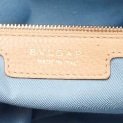 Bvlgari Beige Leather Monete Satchel