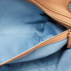 Bvlgari Beige Leather Monete Satchel