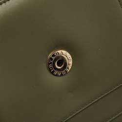 Bvlgari Olive Green Leather Medium Serpenti Forever Flap Shoulder Bag
