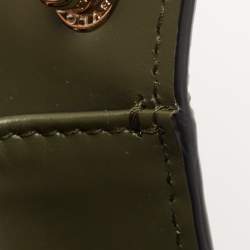 Bvlgari Olive Green Leather Medium Serpenti Forever Flap Shoulder Bag