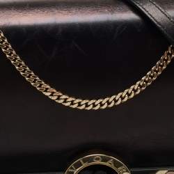 مملوكة مسبقًا Bvlgari Black Leather Fiore Perspicio Shoulder Bag