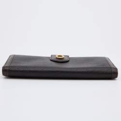 Pre Owned Bvlgari Dark Brown Leather Flap Continental Wallet