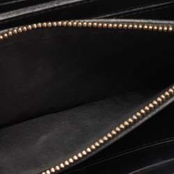Bvlgari Black Leather Serpenti Forever Zip Around Wallet