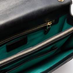 Pre Owned Bvlgari Black Leather Medium Serpenti Forever Flap Shoulder Bag