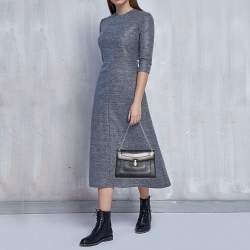 Pre Owned Bvlgari Black Leather Medium Serpenti Forever Flap Shoulder Bag