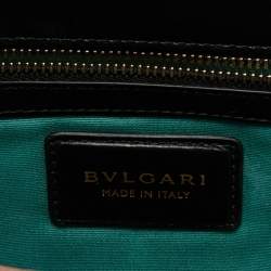 Pre Owned Bvlgari Black Leather Medium Serpenti Forever Flap Shoulder Bag