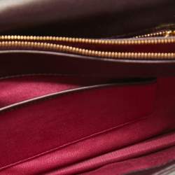 Pre Owned Bvlgari Plum Leather Medium Serpenti Forever Flap Shoulder Bag