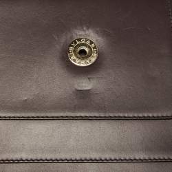 Pre Owned Bvlgari Plum Leather Medium Serpenti Forever Flap Shoulder Bag