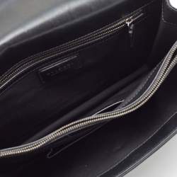 Bvlgari Black Leather Large Plisse Serpenti Forever Shoulder Bag