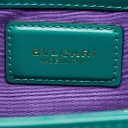 Pre Owned Bvlgari Green Leather Medium Serpenti Forever Flap Shoulder Bag