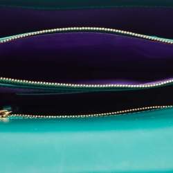 Pre Owned Bvlgari Green Leather Medium Serpenti Forever Flap Shoulder Bag