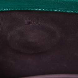 Bvlgari Green Leather Medium Serpenti Forever Shoulder Bag