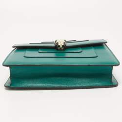 Bvlgari Green Leather Medium Serpenti Forever Shoulder Bag
