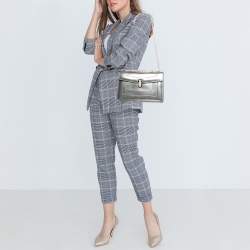 Pre Owned Bvlgari Metallic Mirrored Leather Medium Serpenti Forever Shoulder Bag