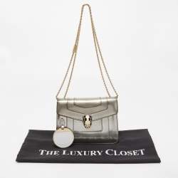 Bvlgari Metallic Patent Leather Small Serpenti Forever Shoulder Bag