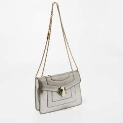 Bvlgari Metallic Patent Leather Small Serpenti Forever Shoulder Bag