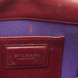 Pre Owned Bvlgari Red Leather Small Serpenti Forever Shoulder Bag